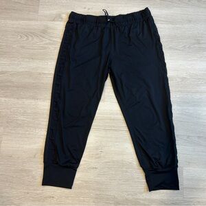 Fabletics Women’s Black Jogger Pant with Mesh Panel on Leg - Est. XL